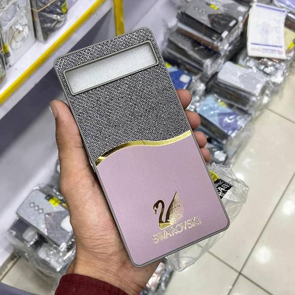 Black Cover for Google Pixel 6a with Swarovski Glitter and Crystal Design