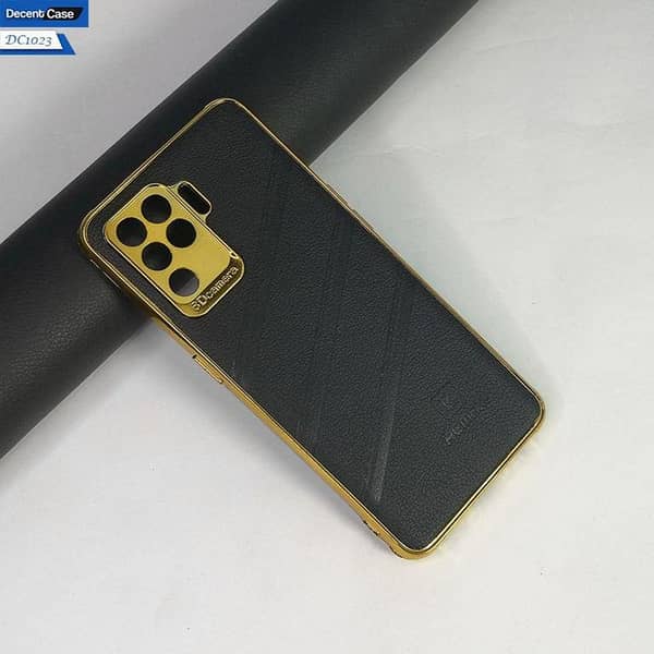 Leather Shockproof Case with Golden Edge for Oppo A94