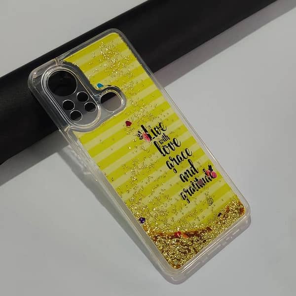 Clear Soft Silicone Case for Infinix Hot 11s with Glitter Bling