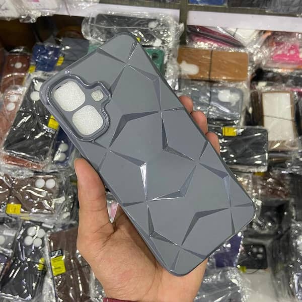 Gray Cover for Tecno Spark Go 2 - Premium Quality Diamond Cut Case with Camera Protection