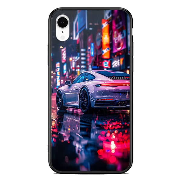 Premium Shine Glass Soft Border Shockproof Case for iPhone XR