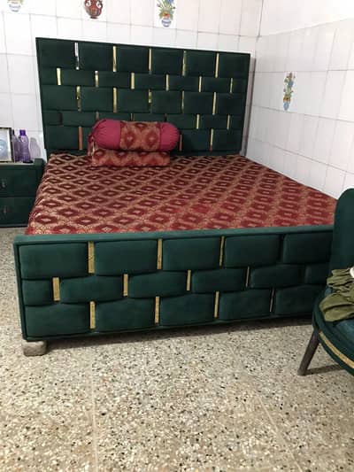 Bed velvet  , Dressing, Side table, Sofay  , table  ,  Almari double