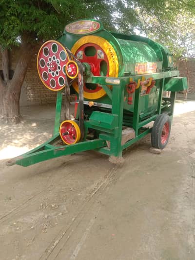 Diamond wheat thresher