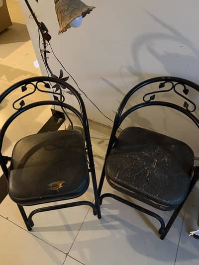 4 Chair set black