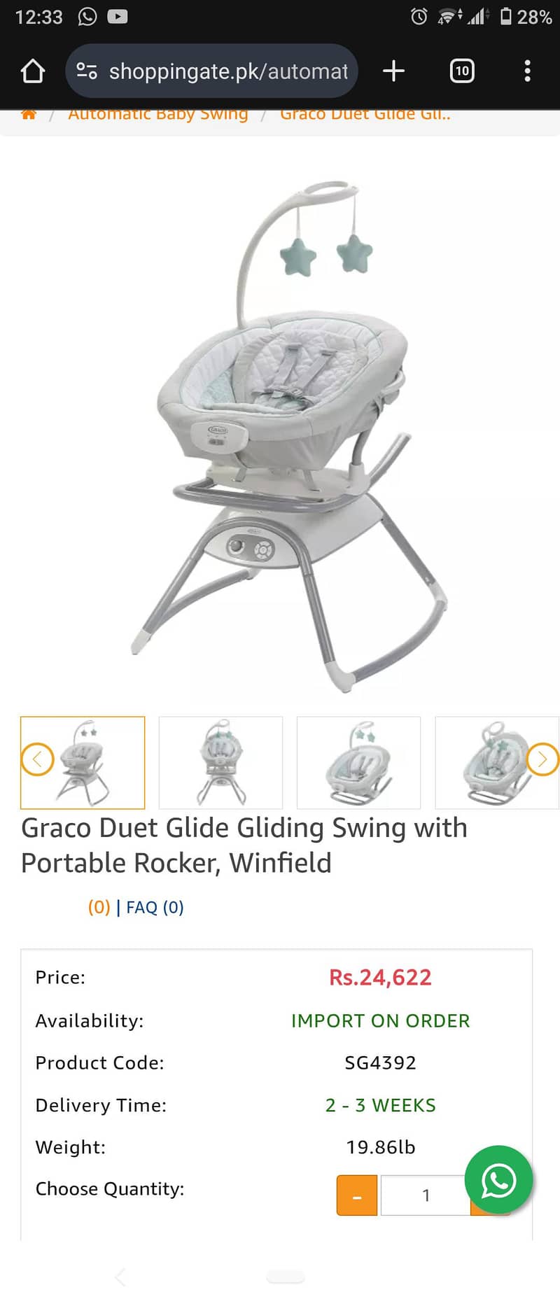 Graco swing jula Automatic 2