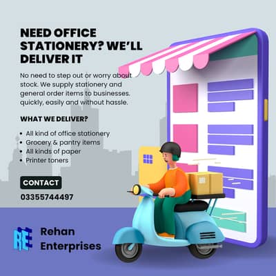 Office Stationery and General order supplier in Islamabad and Rwp