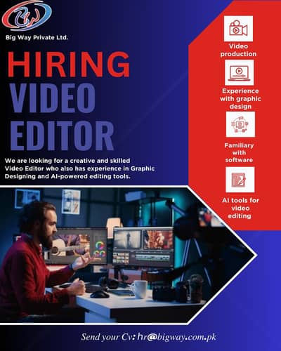 Urgent: Expert Video Editor & Graphic Designer Required - Office Based