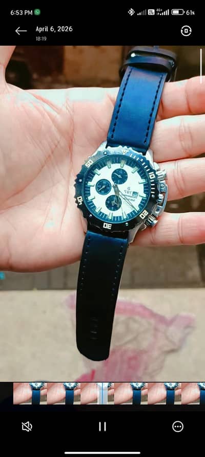 SWC Chronograph Watch - Japanese Machine - Genuine Leather