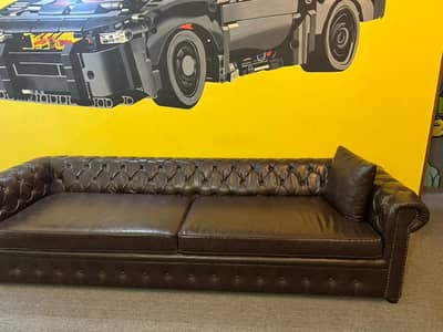 Dark Brown Chesterfield Sofa