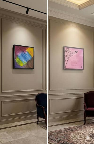 Paintings beautiful subjective birds & abstract painting