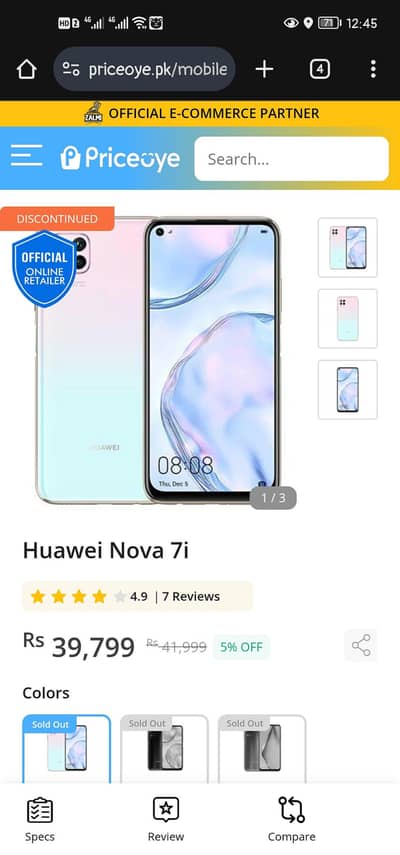 Huawei nova 7i (Exchange possible with i phone and Google pixel)