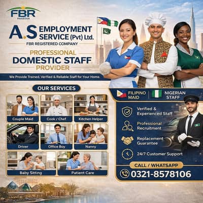 Filipino And Nijarian Maid Available/Domestic staff/Domestic staff.