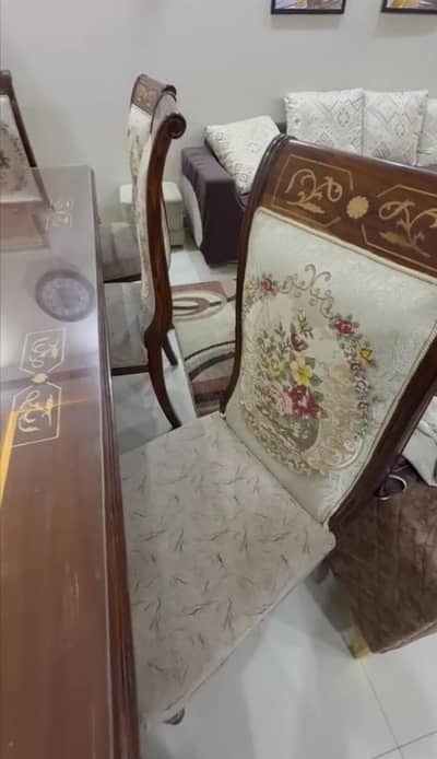 Eight chairs dining table