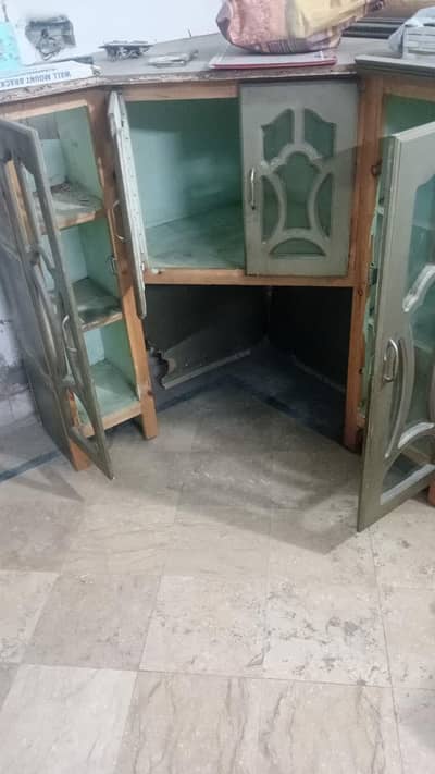 Wooden showcase cupboard