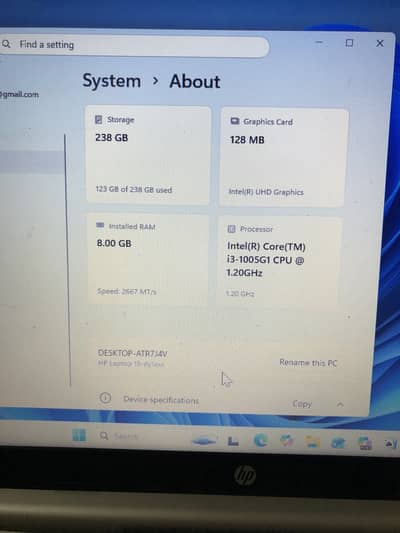 Core i3 , 10 generation,264gb, 8 gb ram 8gb, graphics card and other