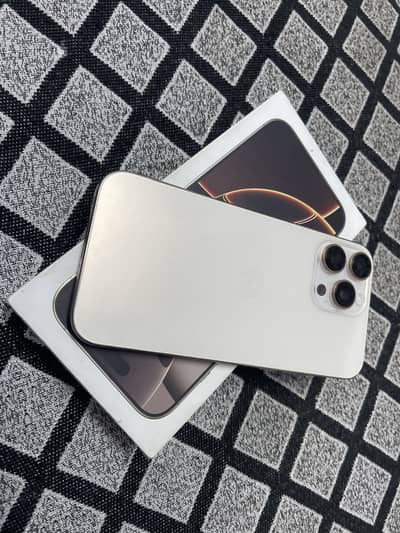 iPhone 16 pro max desert 256 gb with box