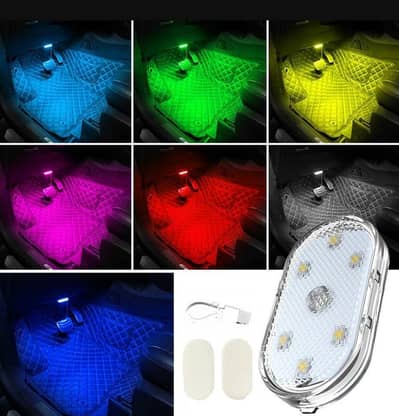 LUXURIOUS CART - USB Rechargeable Multicolor Car LED Floor Light
