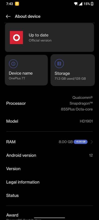 OnePlus 7T pubg 90 fps  ram8/128memory. 8/128