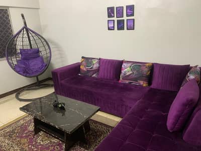L shape Sofa set and dining table