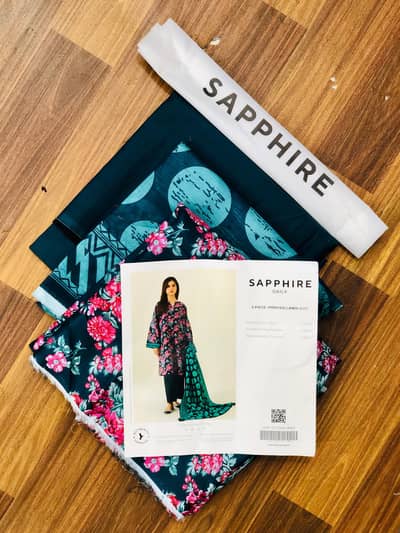 Unstitched 3 Piece Lawn Suit- Summer Collection