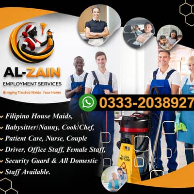 House Maids , Babysitter , Patient Care , Nurse , Driver, Maids, Cook