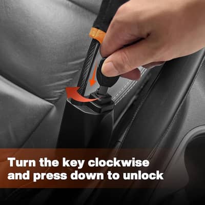 Car Steering Lock With Seat Belt Buckles Anti Theft