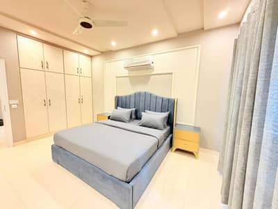 ( 1550 sq. ft ) Brand New luxury Fully Furnished Family Apartment Available For Rent In Eden ex Air Avenue DHA phase 8 Lahore. Only Rent [160,000] with maintenance charger, wifi water , car parking lift charges adjust with rent. All facility availb