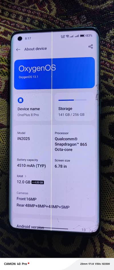 one plus 8pro 256Gb