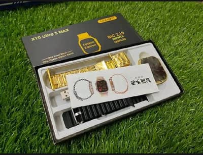X10 ultra 3 max golden edtion  smartwatch with 8 premium strapes