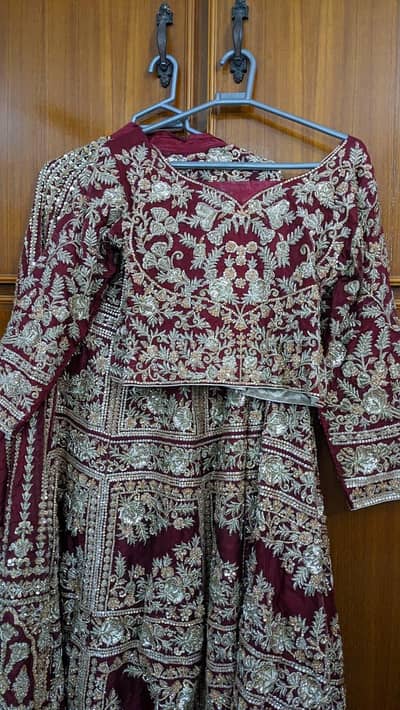Maroon bridal lehnga