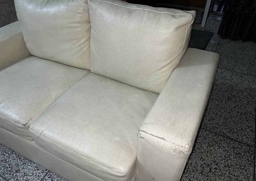 Leather Off White Sofas 1