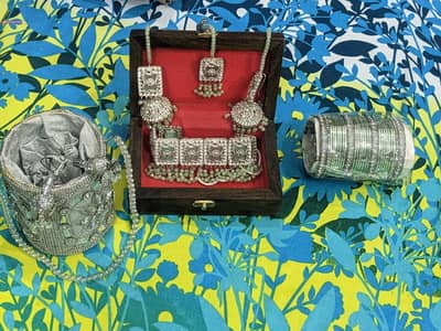 Walima Maxi Full Set with Jewellery & Clutch