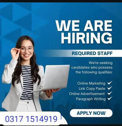 Online Job / Part Time Job / Full Time Job / Job for male and female