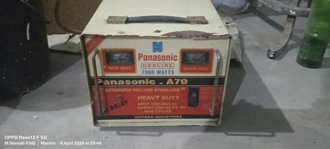 Original Panasonic Automatic Voltage Stabilizer 7000 Watts