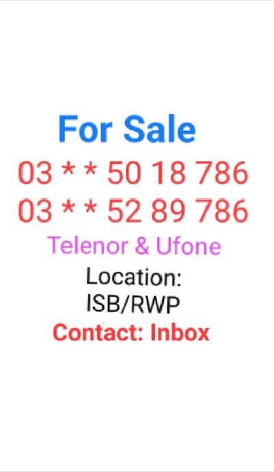 Golden Lucky Telenor & Ufone Number.