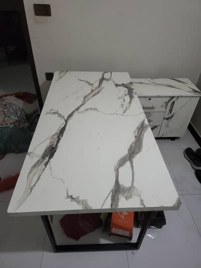 Executive Table  with side console