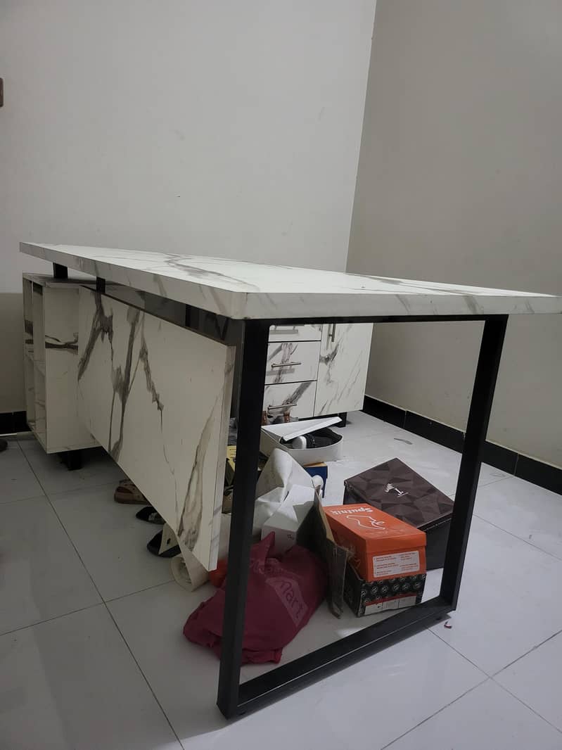 Executive Table  with side console 2