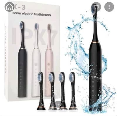 sonic electric toothbrush with 2 brushes