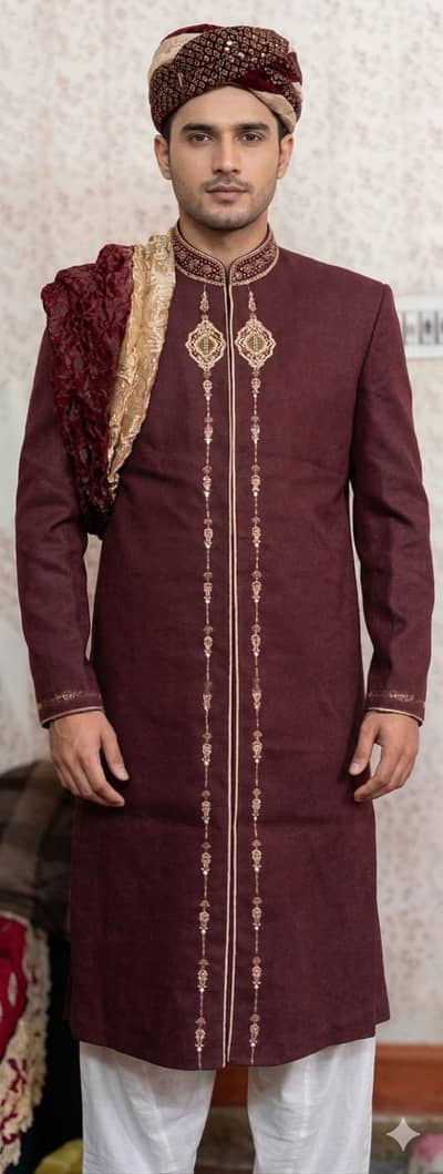 Mens Sherwani with khula | Rewaj