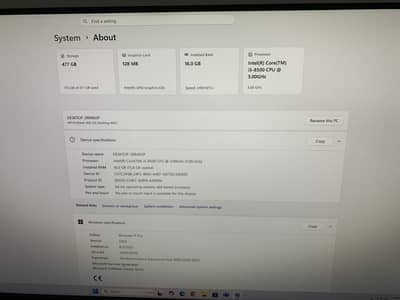 HP Mini PC i5 8th Gen 16 GB RAM 500 GB Drive 128 MB Graphics