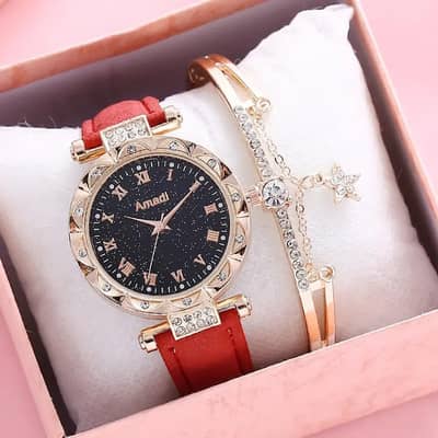 Luminous Watch Set 3Pcs Strap Stray Design