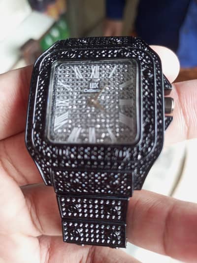 diamond iced watch
