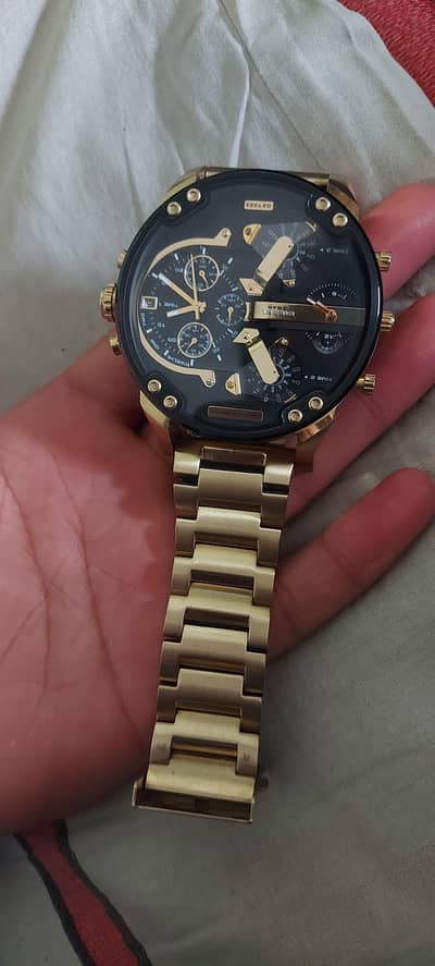 Diesel MR Daddy 2.0 Gold Stainless Steel Black Dial