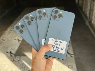 Iphone 12promax 128gb PTA Approved Battery Health 85+ Waterpack Stock