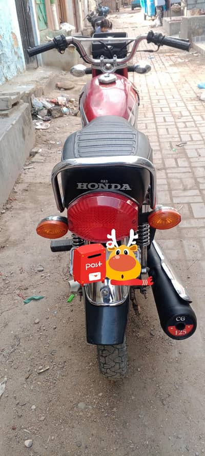 Honda CG 125 Karachi number fast onaver engine sildal all paper clear