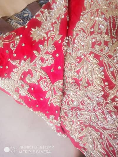 bridal lehenga in  red color