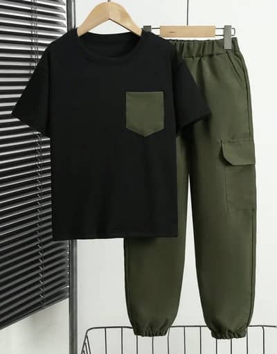 Men’s Black Cargo Tracksuit