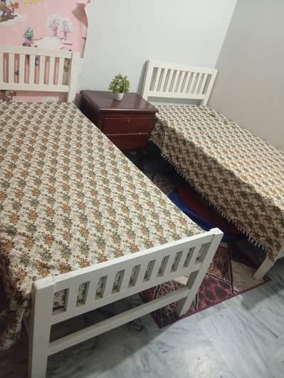 2 Single Beds with  mattress