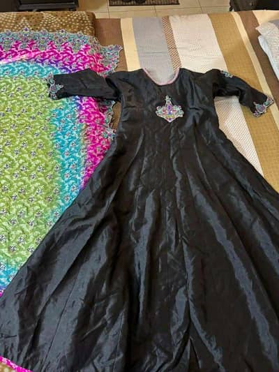 Raw silk Frock Size Large 2 PC