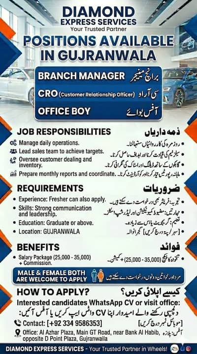 Join Our Driven Team at Daimond Express Services